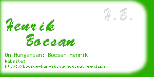 henrik bocsan business card